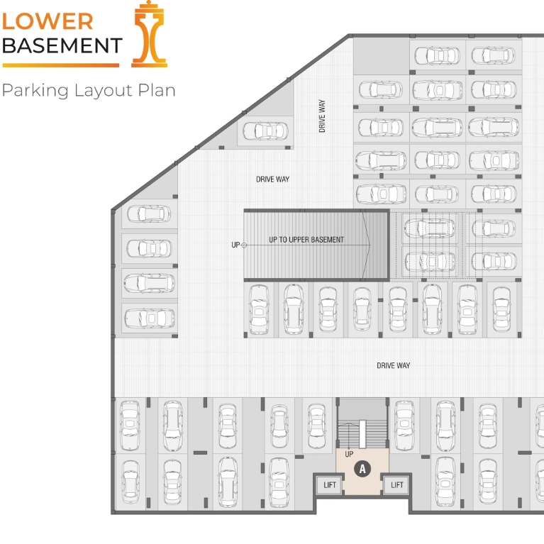 LOWER BASEMENT - Parking Layout Plan